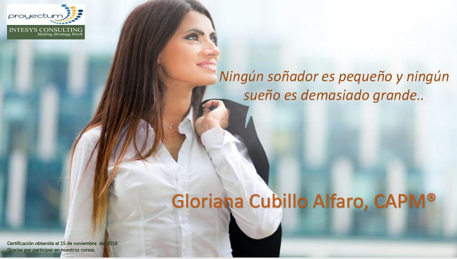 Gloriana Cubillo Alfaro, CAPM®